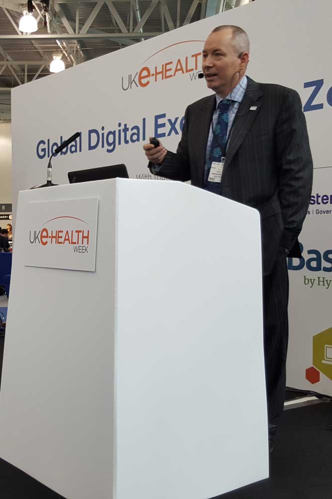 Paul Rice from NHS England at a meet and great session at e-Health Week 2017